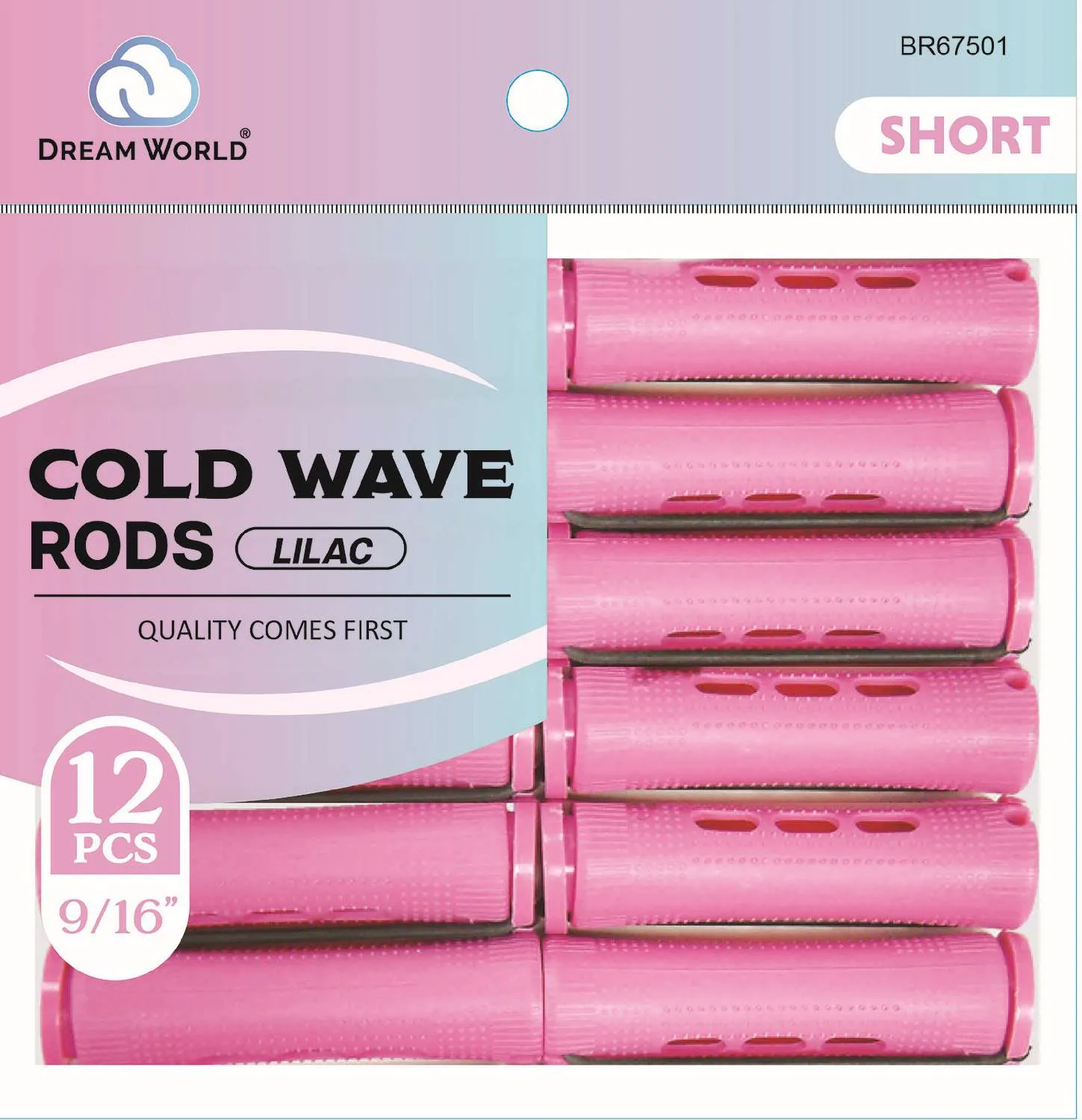 DREAM ROD C/WAVE SHORT-LILAC 12CT