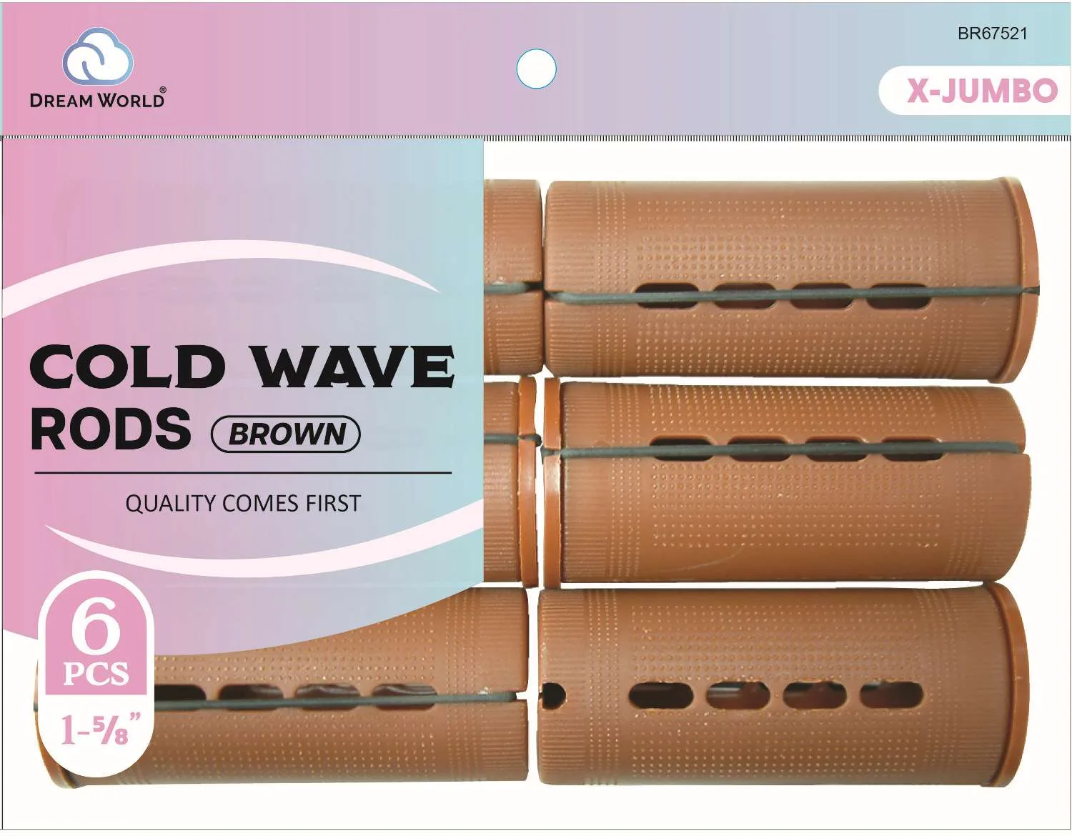 DREAM ROD C/WAVE X-JUMBO-BR 6CT (1 5/8INCH)