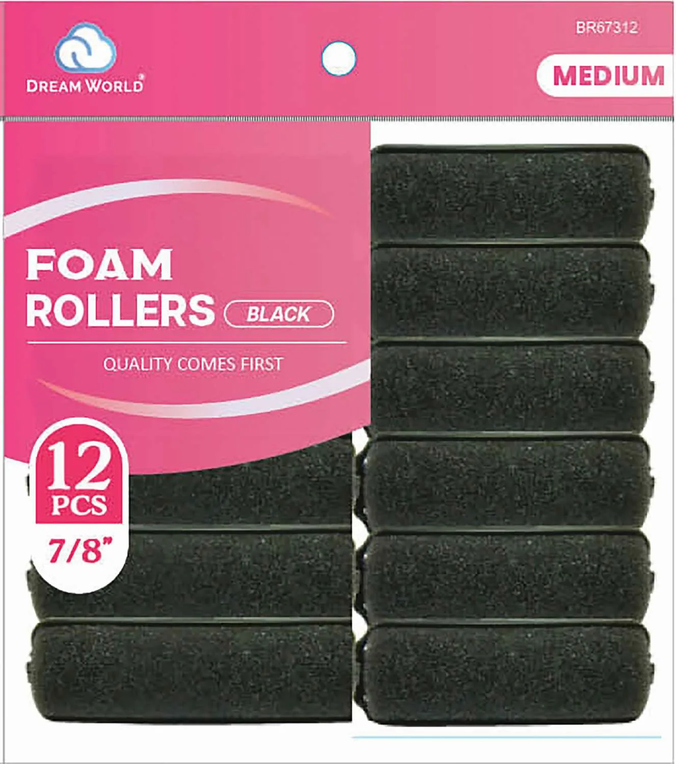 DREAM ROLLER FOAM-BK 12CT MEDIUM (7/8INCH)