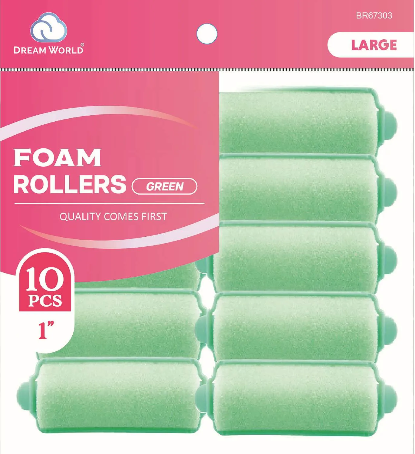 DREAM ROLLER FOAM-GN 10CT LARGE (1INCH)