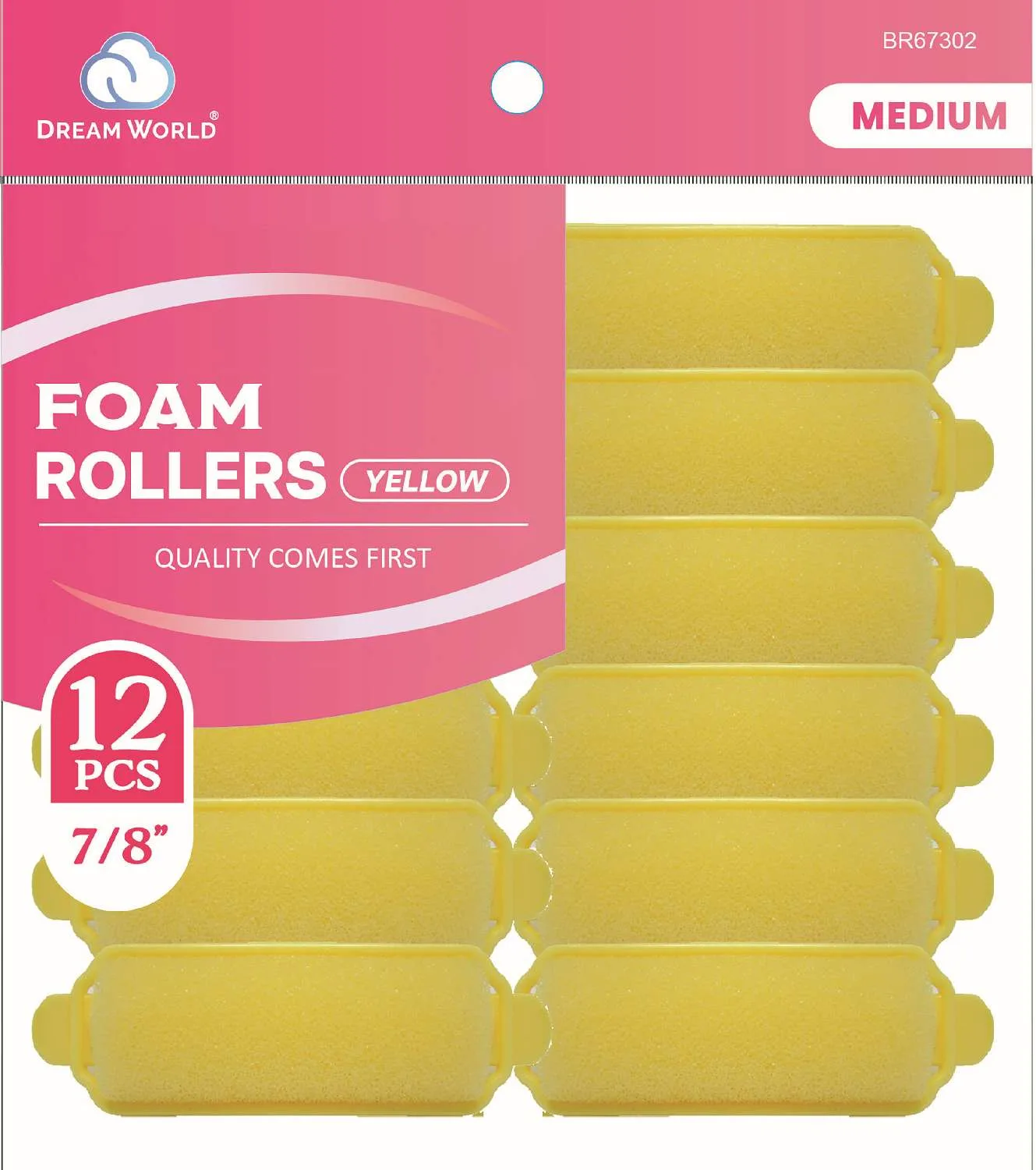 DREAM ROLLER FOAM-YE 12CT MEDIUM (7/8INCH)