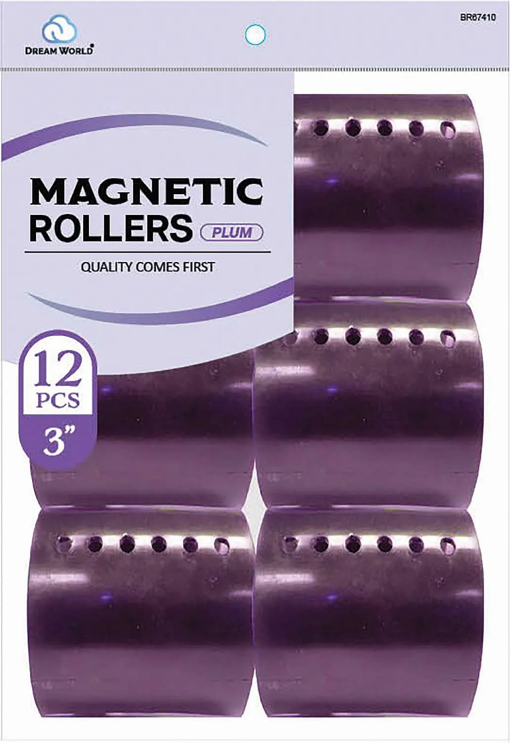 DREAM ROLLER MAGNETIC-PLUM 6CT (3INCH)