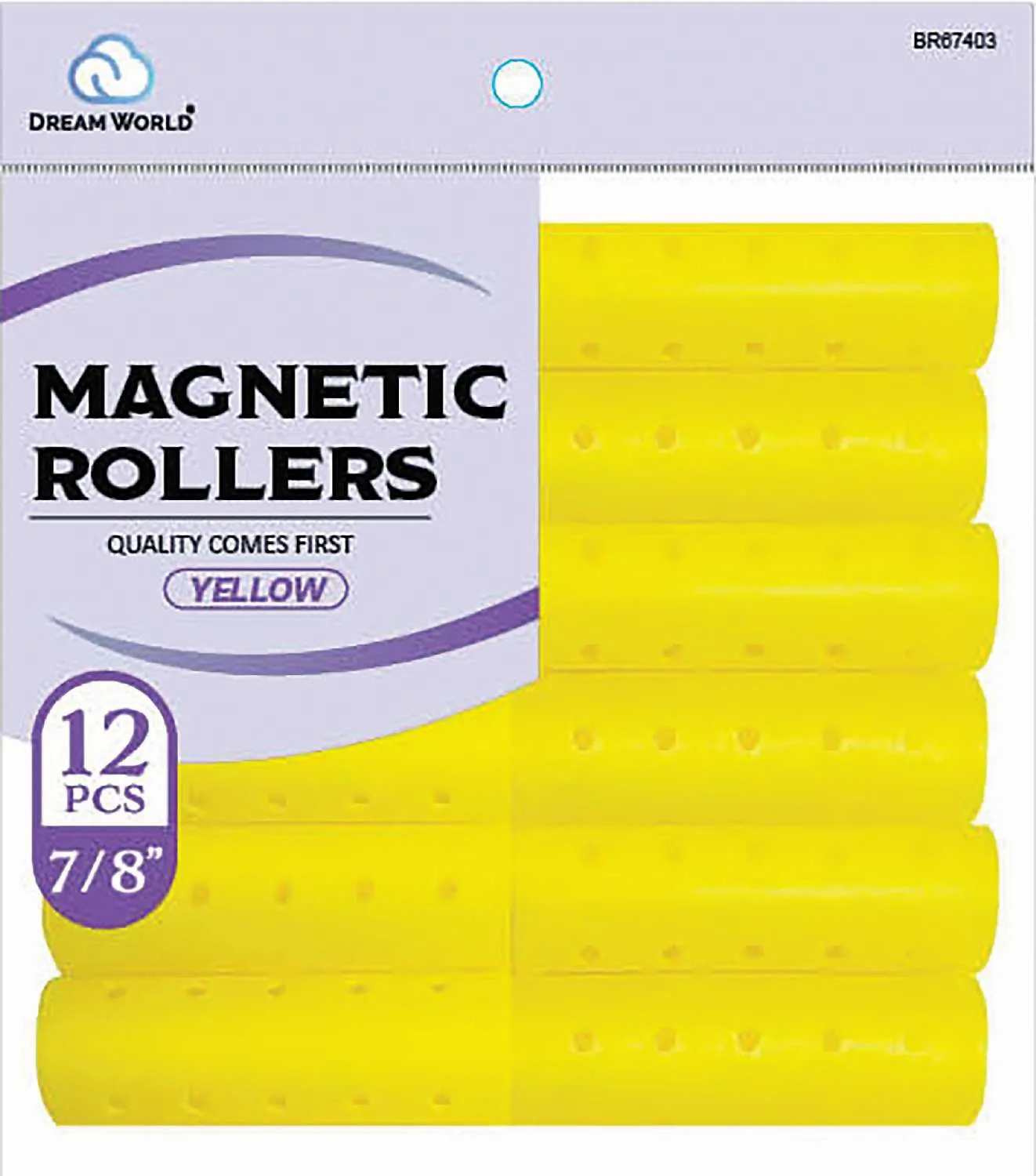 DREAM ROLLER MAGNETIC-YE 12CT (7/8INCH)