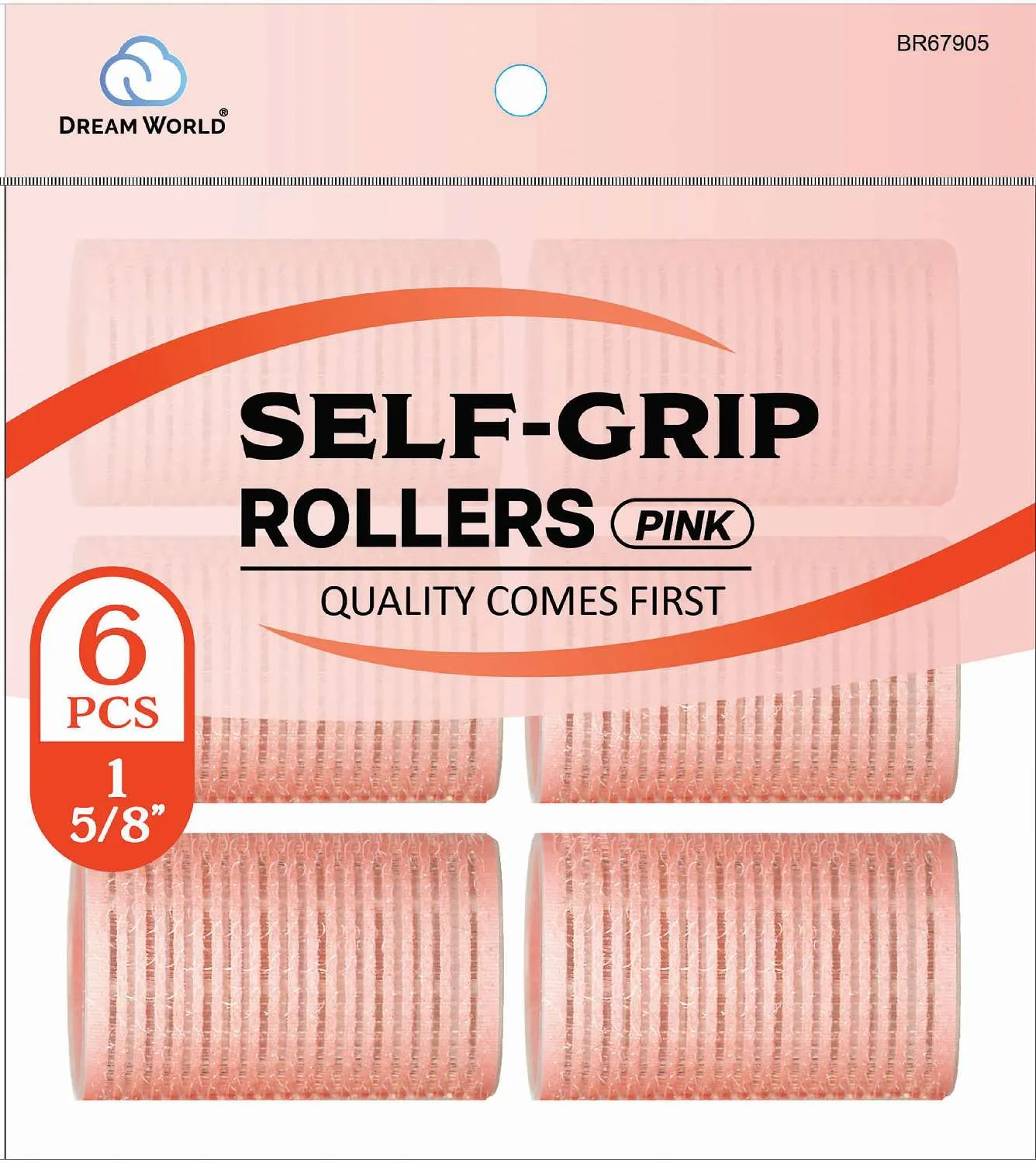 DREAM ROLLER S/GRIP PINK 6CT (1 5/8INCH)