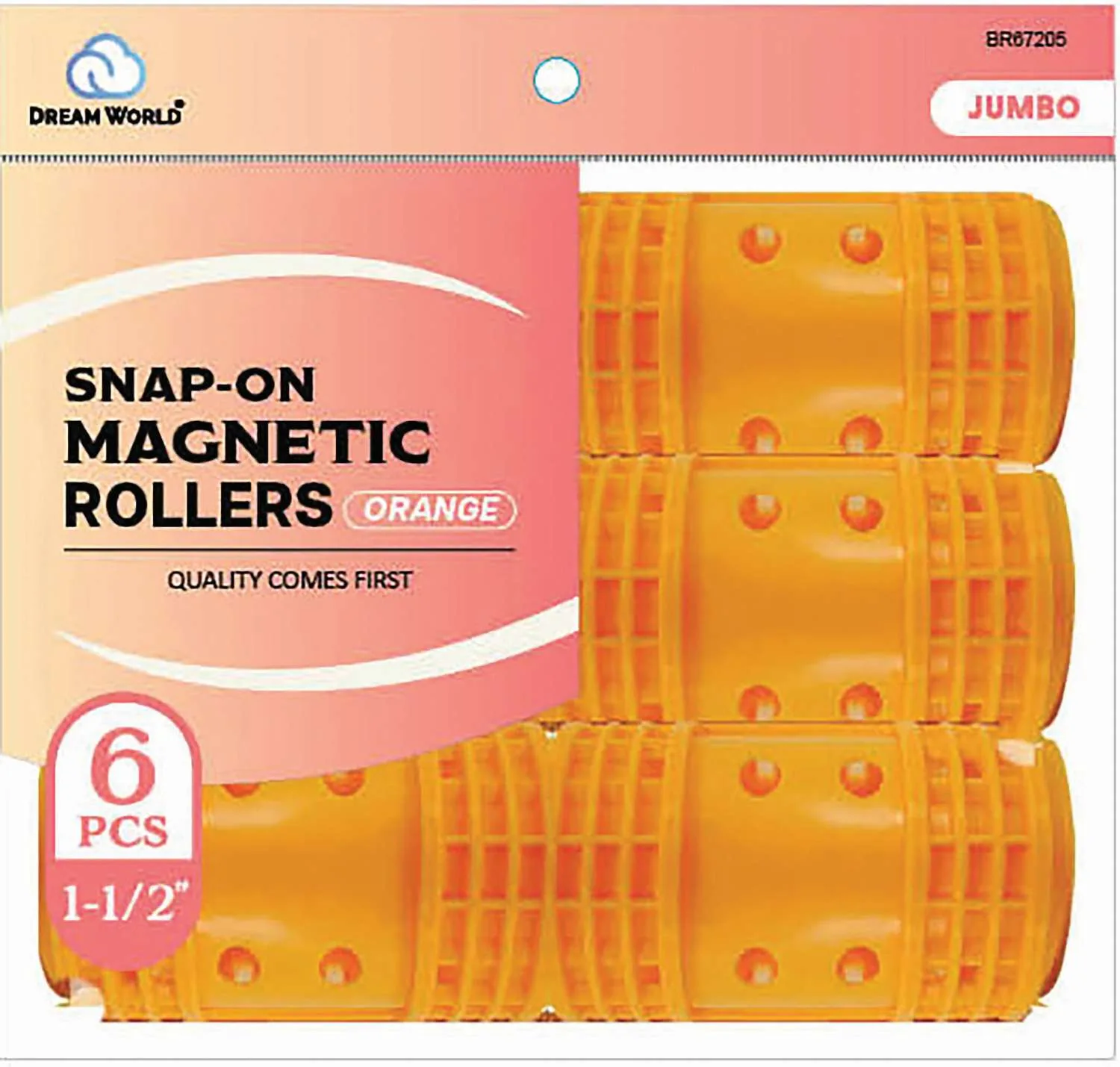 DREAM ROLLER S/ON MAG-OR 6CT JUMBO (1 1/2INCH)