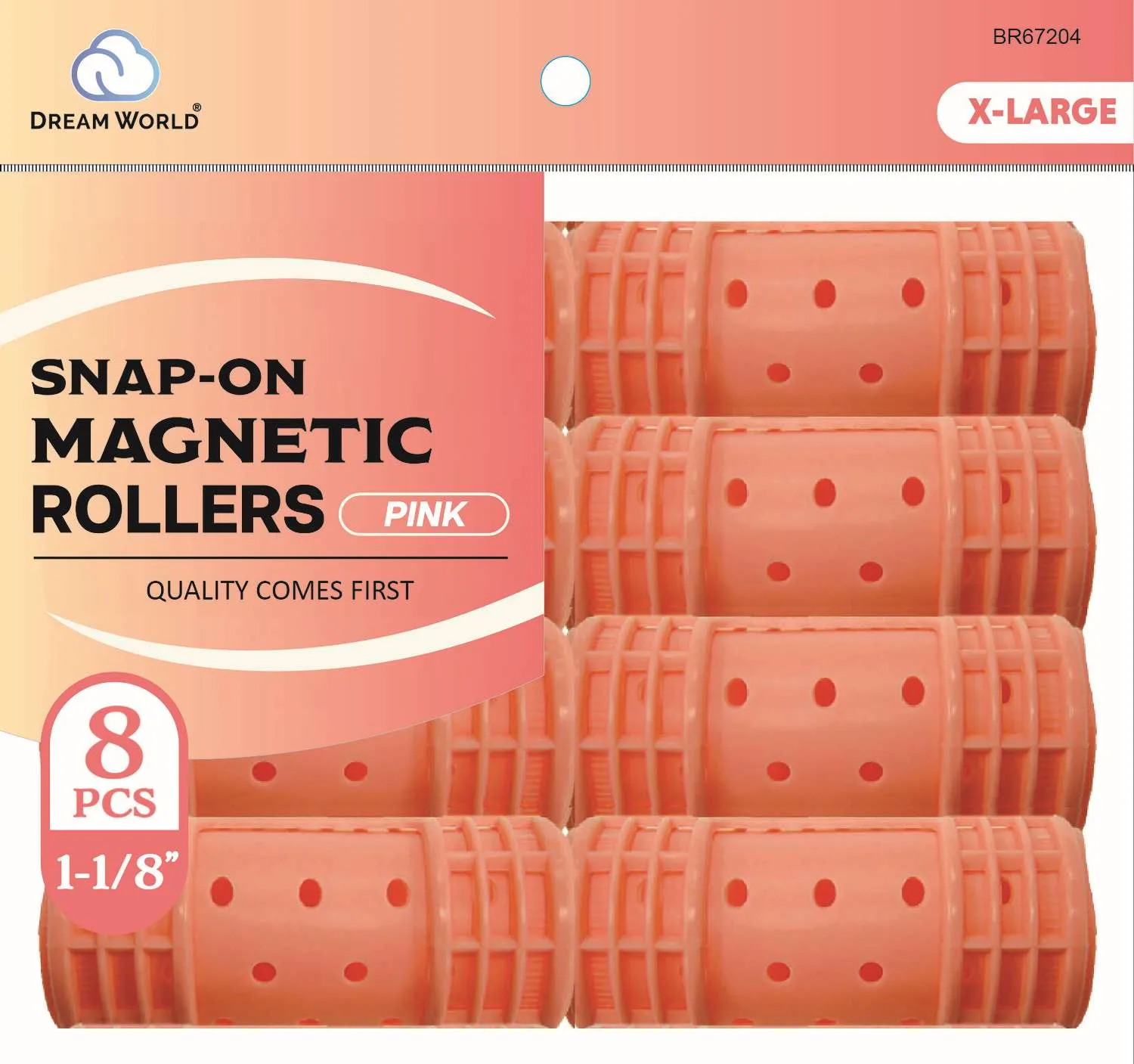 DREAM ROLLER S/ON MAG-PK 8CT X-LARGE (1 1/8INCH)