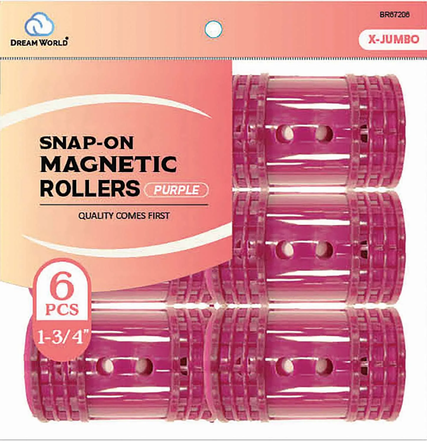 DREAM ROLLER S/ON MAG-PU 6CT X-JUMBO (1 3/4INCH)