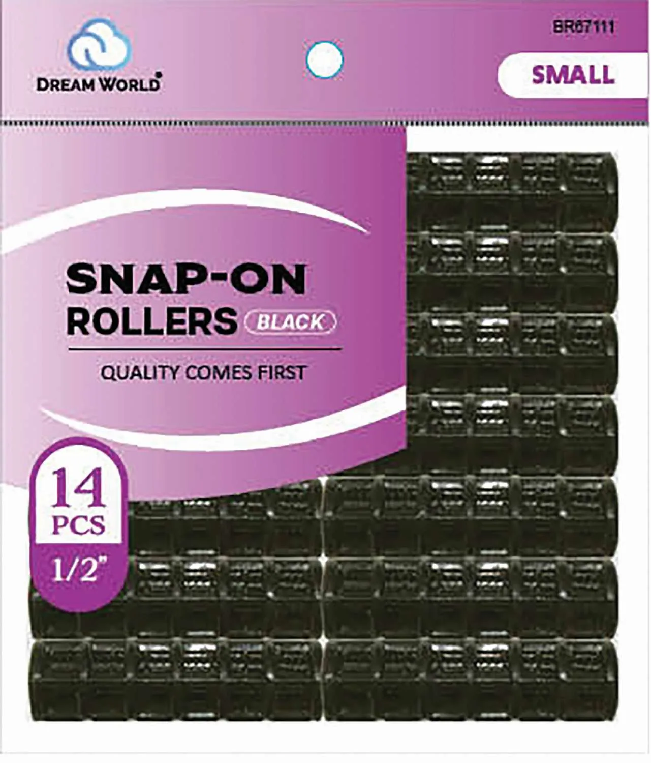 DREAM ROLLER S/ON-BK 14CT SMALL (1/2INCH)