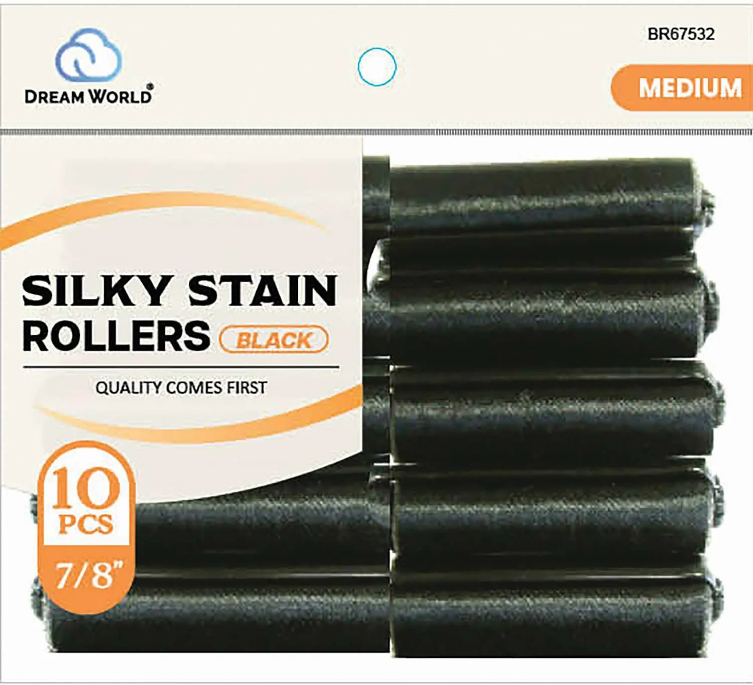 DREAM ROLLER SILKY-BK 10CT MEDIUM (7/8INCH)