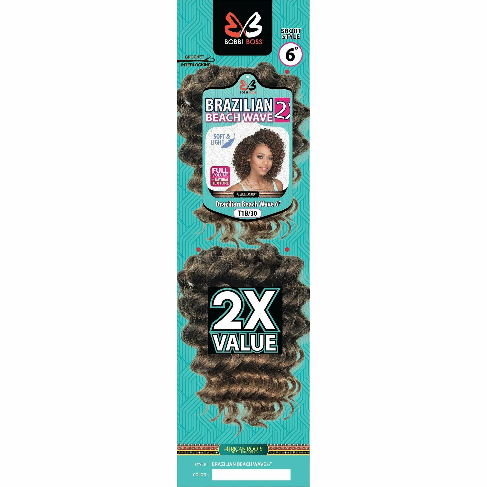 Bobbi Boss: 2X Brazilian Beach Wave 6" alternate