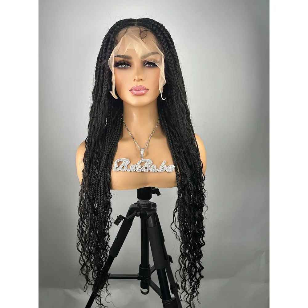 B & B Knotless Synthetic HD Lace Wig - Bohemian Box Braid 24” & 32”