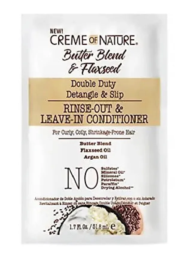 Creme of Nature Butter Blend & Flaxseed Leave-In Conditioner Packet 1.7 oz