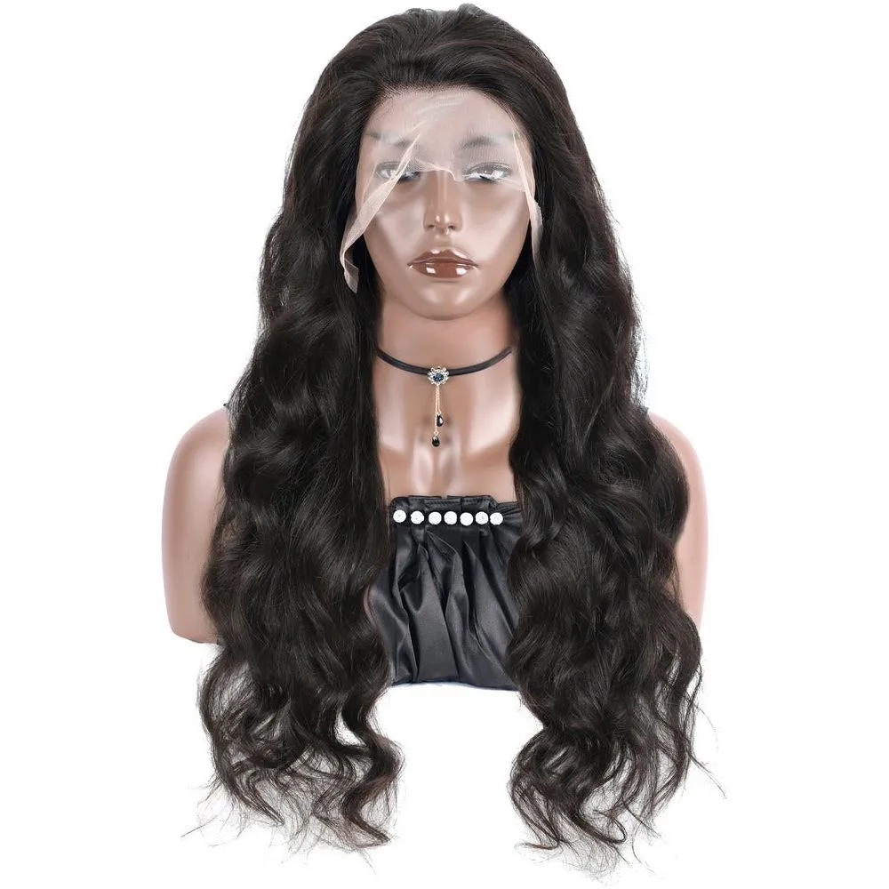 B&B Gold 13x4 100% Brazilian Human Hair Lace Front Wig - Natural Color thumbnail 6