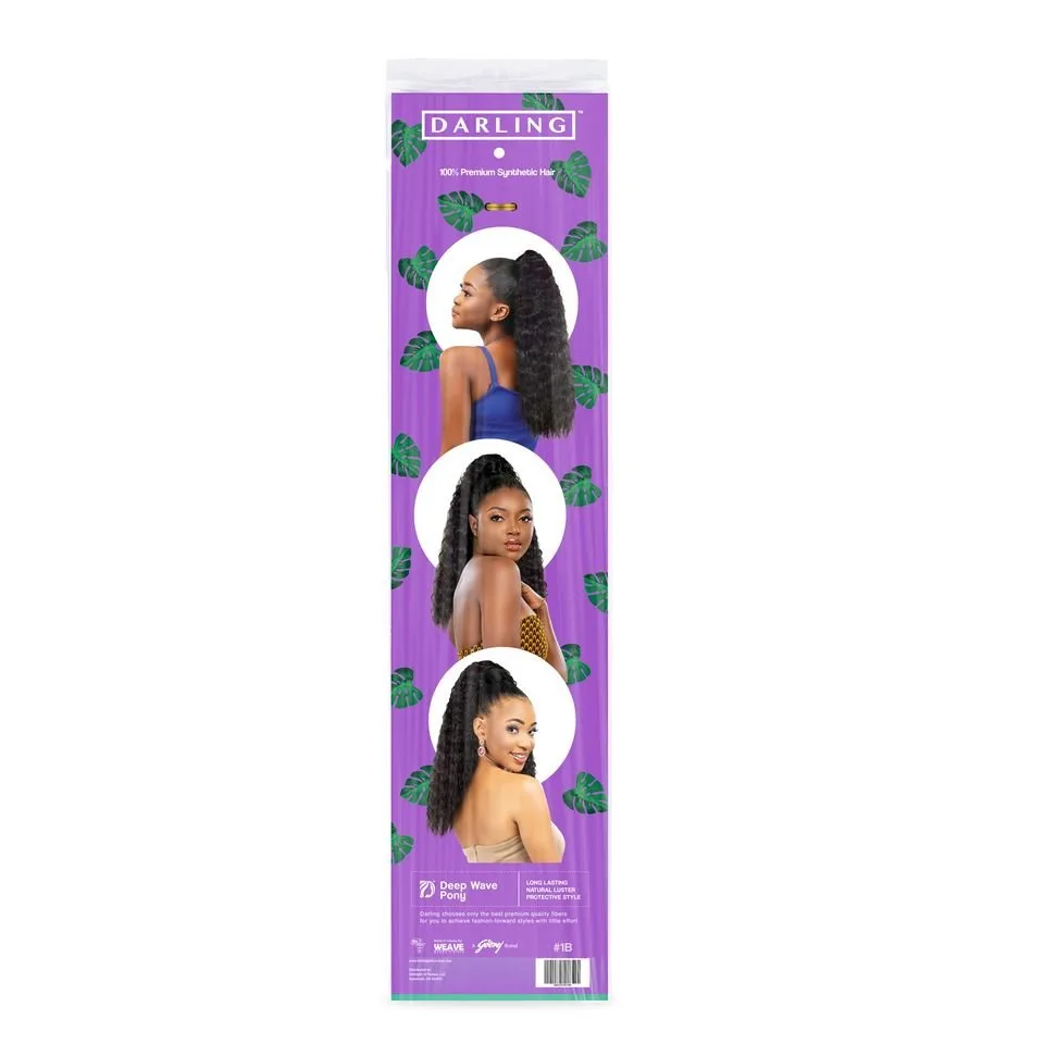 Darling Deep Wave Ponytail Hair Extension Wrap-Around 20" thumbnail 3