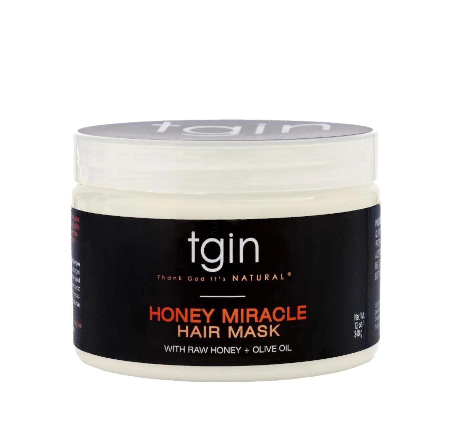 TGIN Honey Miracle Hair Mask with Raw Honey + Olive Oil Deep Conditioner