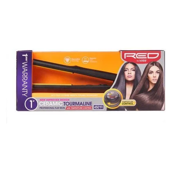 Red by Kiss 1" Ceramic Tourmaline Flat Iron