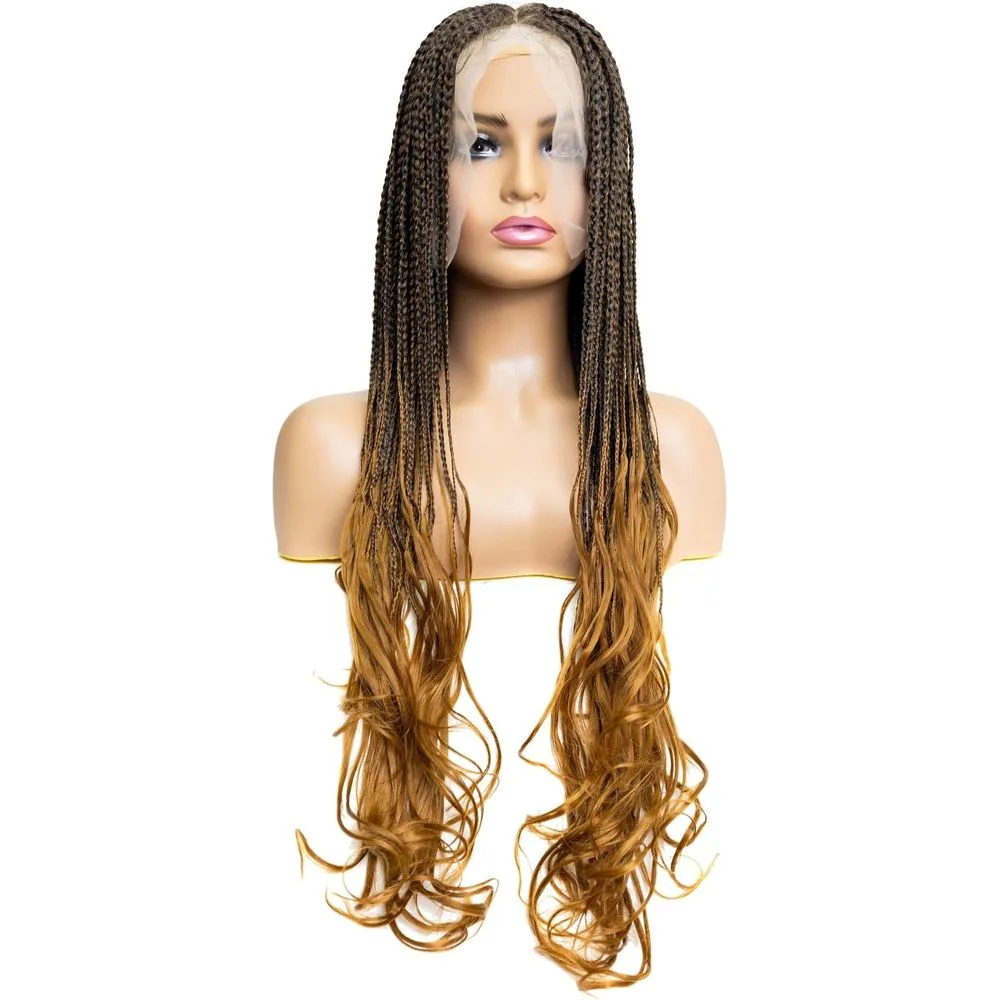 B & B Knotless Synthetic Braided Full Lace Wig - Micro Boho French Curl thumbnail 15