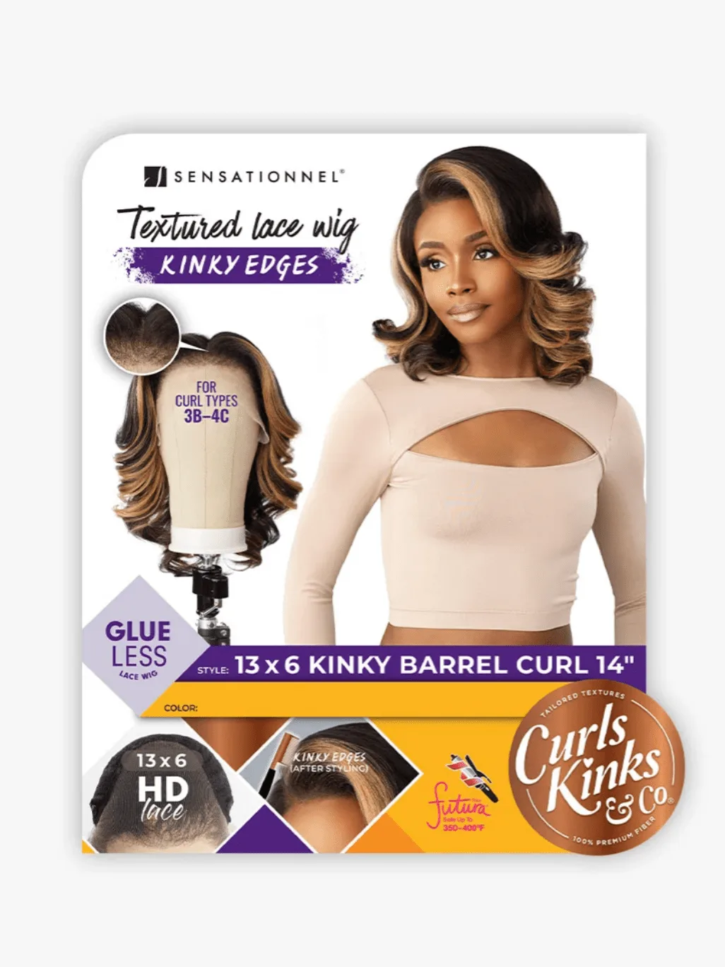 Sensationnel Kinky Edges 13x6 – Kinky Barrel Curl 14" thumbnail 9
