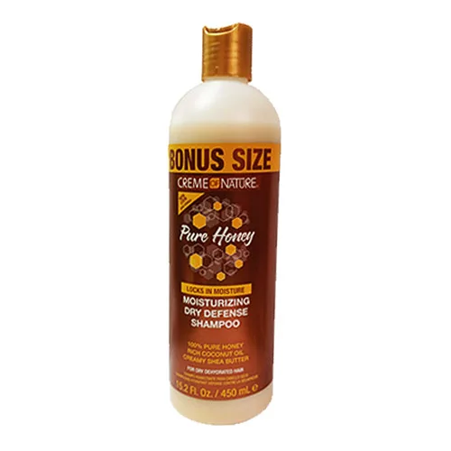 CREAME OF NATURE PURE HONEY MOISTURIZING DRY DEFENSE SHAMPOO 15.2oz