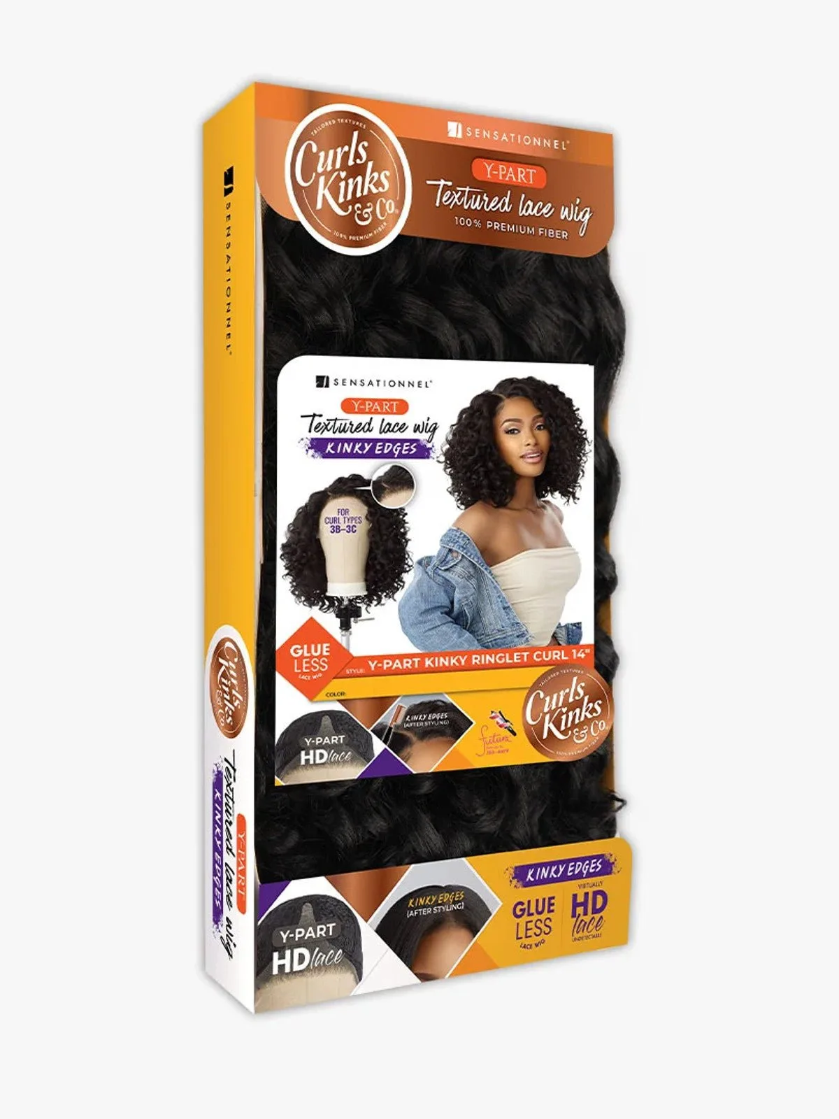 Sensationnel Curls Kinks & Co. HD Lace Y‑Part Wig – Kinky Ringlet Curl 14″ thumbnail 4
