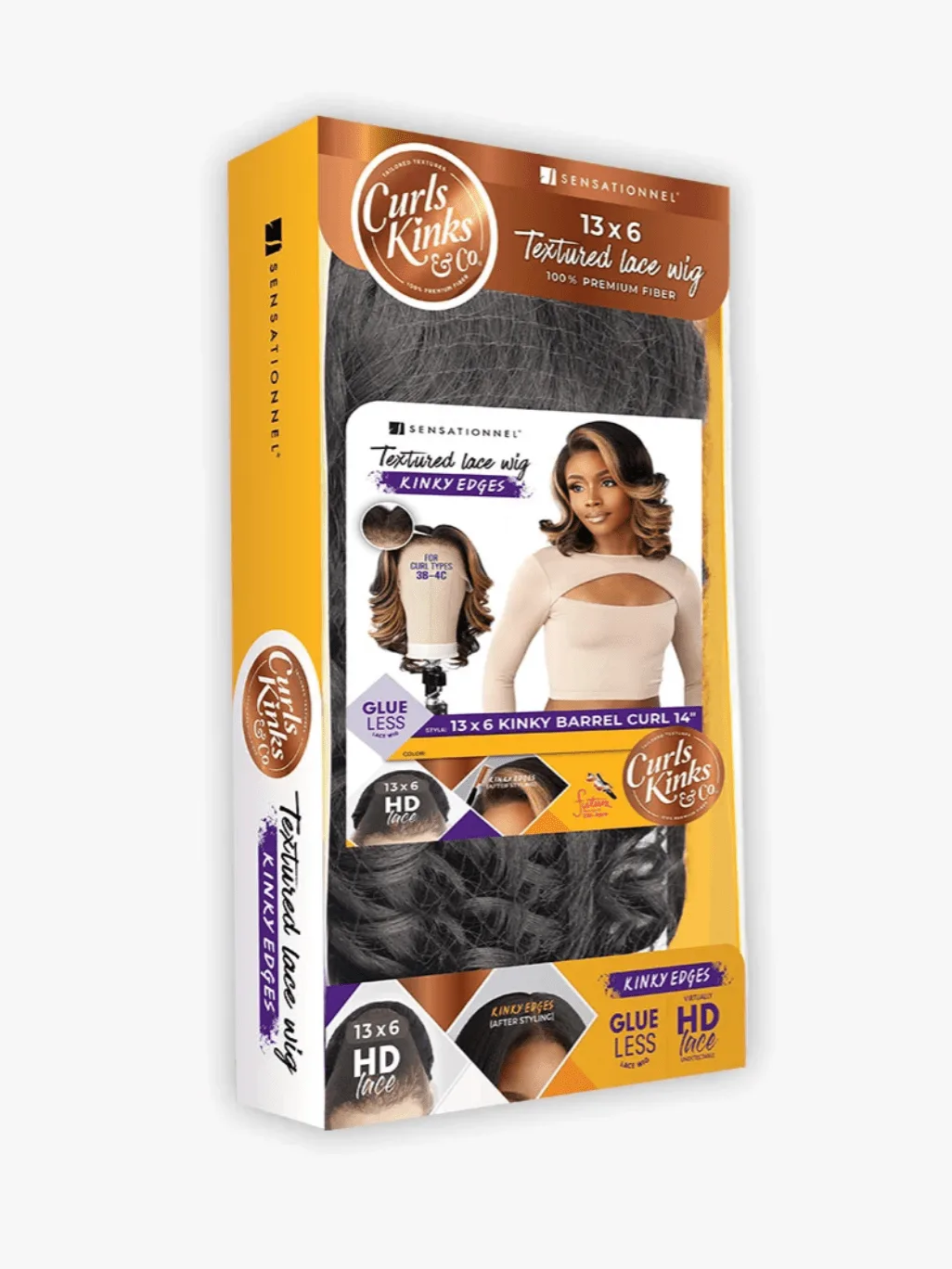 Sensationnel Kinky Edges 13x6 – Kinky Barrel Curl 14" thumbnail 8
