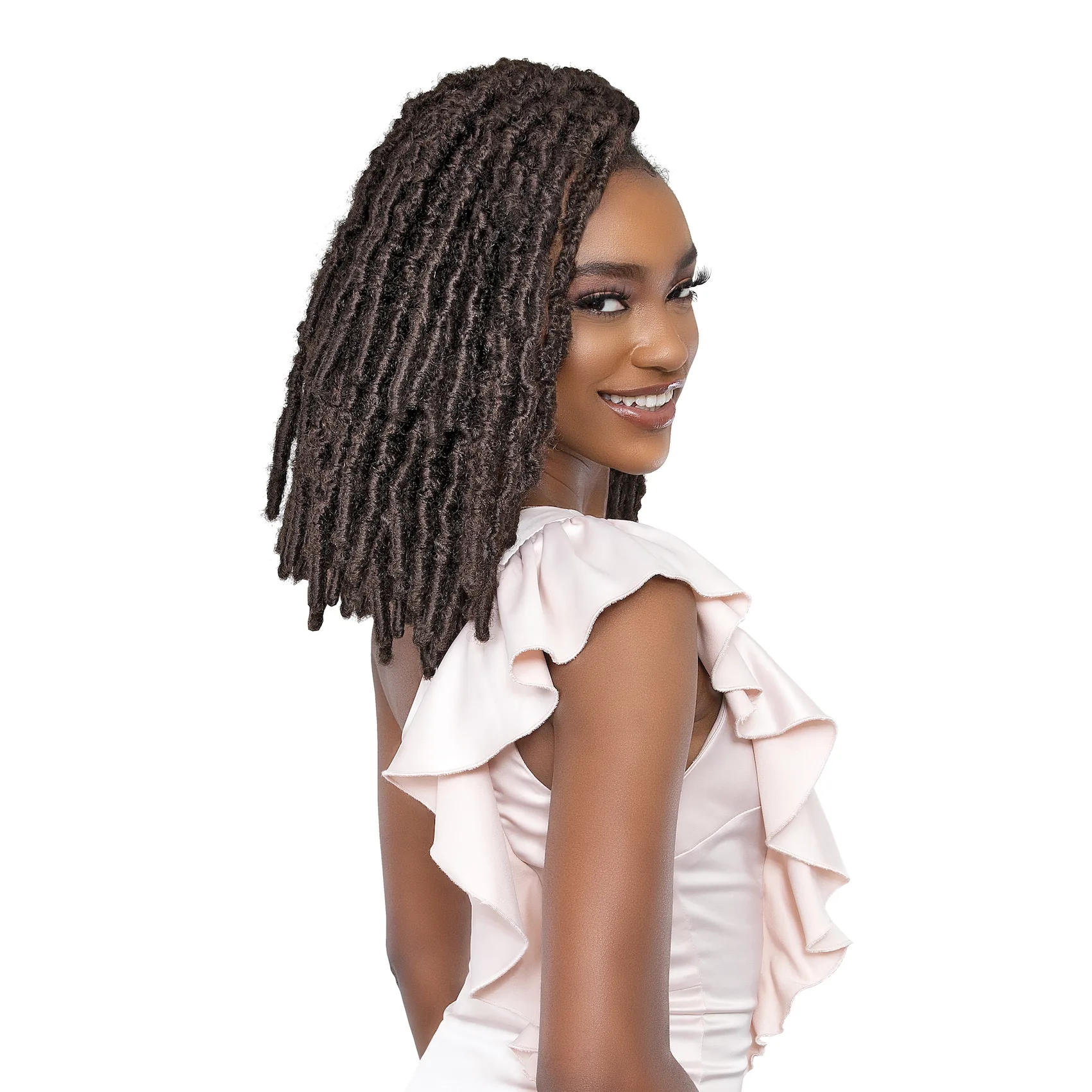 Janet Collection: Nala Tress 3x Poetry Bob Locs 10/12/14" Crochet Braids - FINAL SALE thumbnail 5