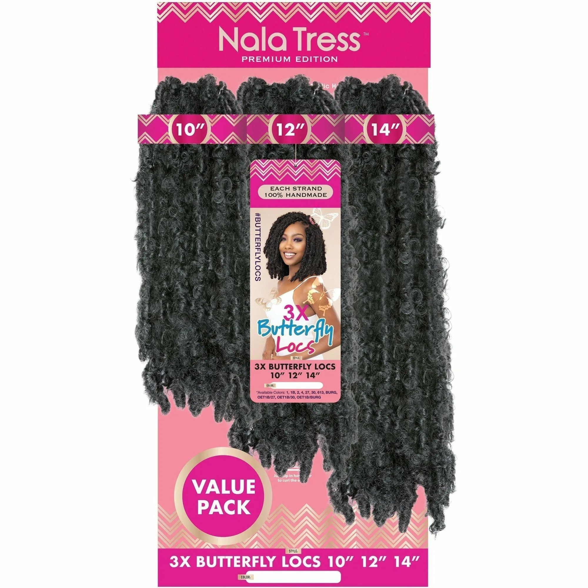 Janet Collection: Nala Tress 3X Butterfly Locs 10/12/14" Crochet Braids - FINAL SALE thumbnail 2