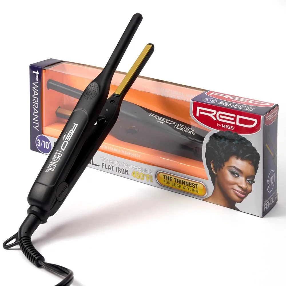 Red 3/10" Flat Iron – Sleek Styling