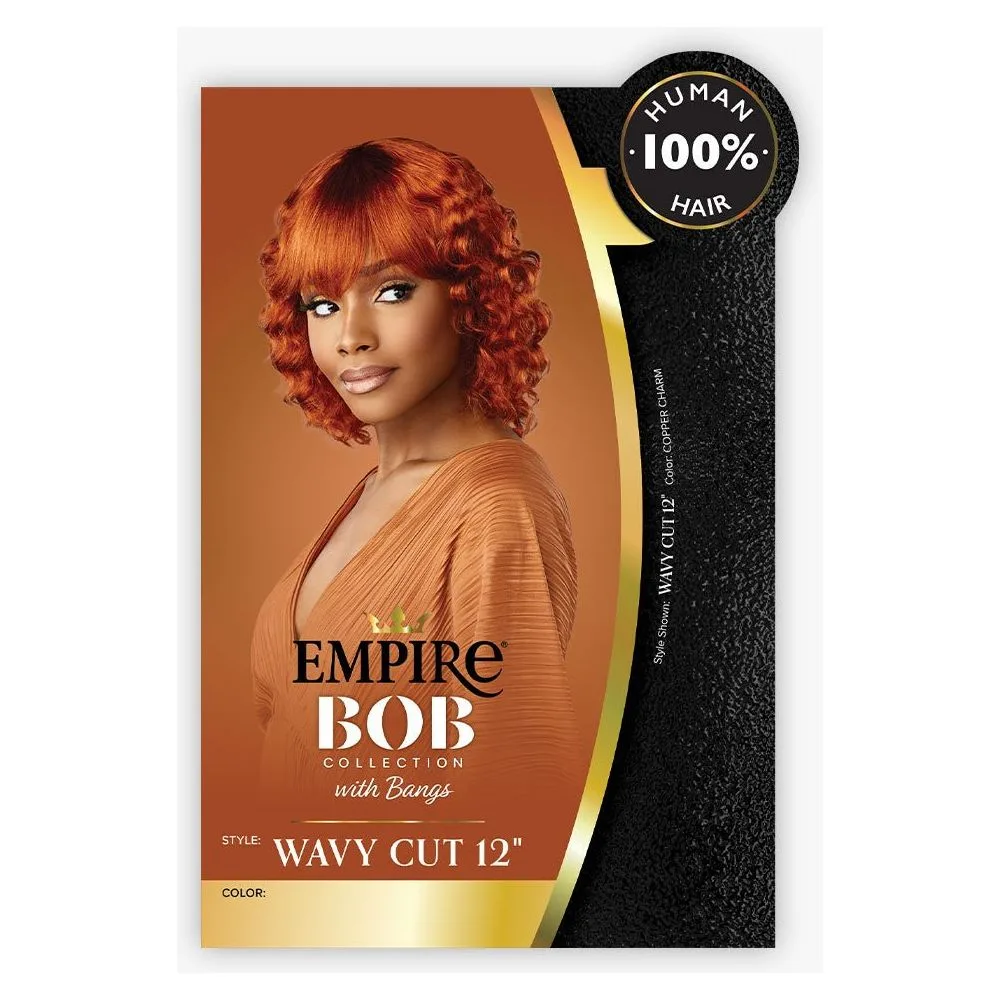 Sensationnel Empire Bob Collection 100% Human Hair Full Wig - Wavy Cut 12" thumbnail 7