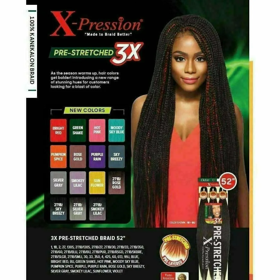 X-Pression: 3X Ultra Pre-Stretched Braid 52" thumbnail 23