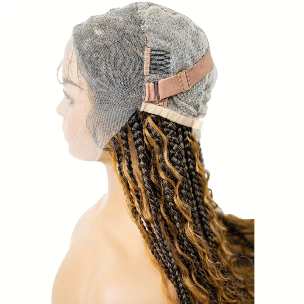 B & B Knotless Synthetic HD Lace Wig - Bohemian Box Braid 24” & 32” thumbnail 6
