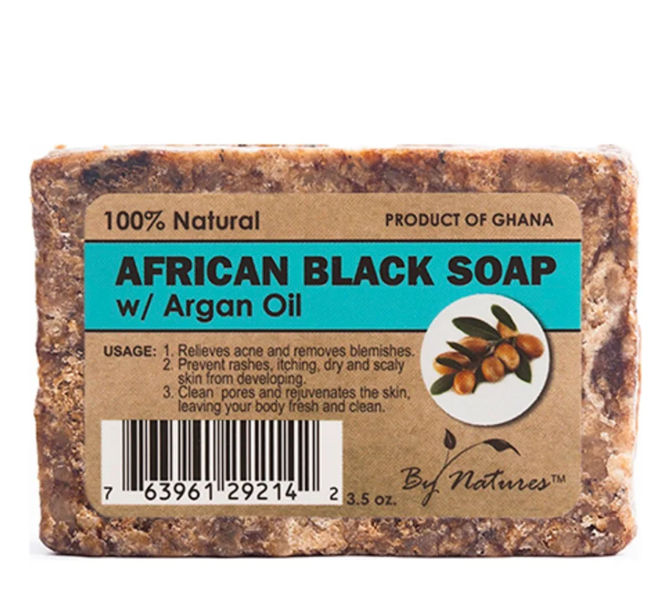 By Natures 100% African Black Soap with Argan Oil (3.5 oz)