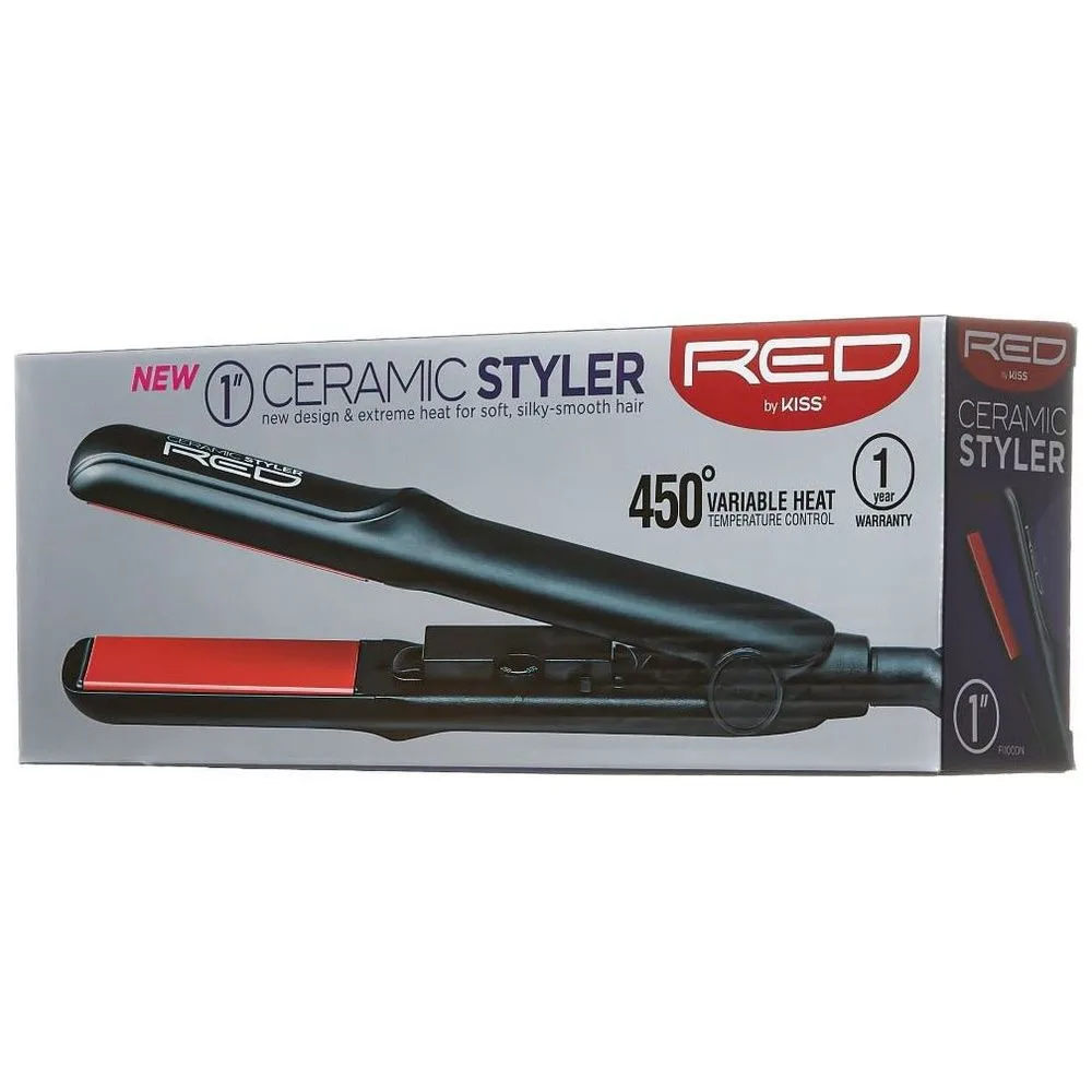 Red by Kiss 1" Ceramic Flat Iron