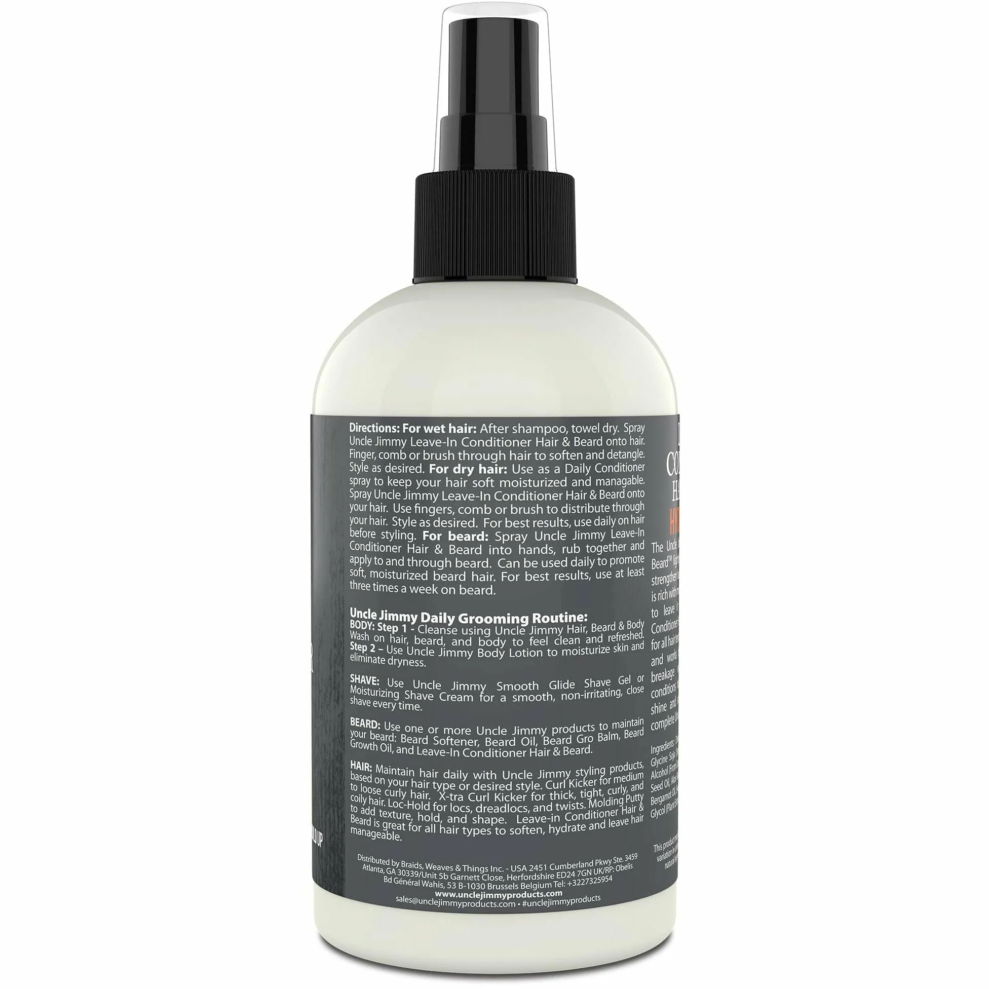 Uncle Jimmy Hair & Beard Leave-In Conditioner 8oz thumbnail 3