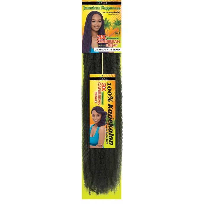 Janet Collection™: 3X Afro Twist Caribbean Braid 80"