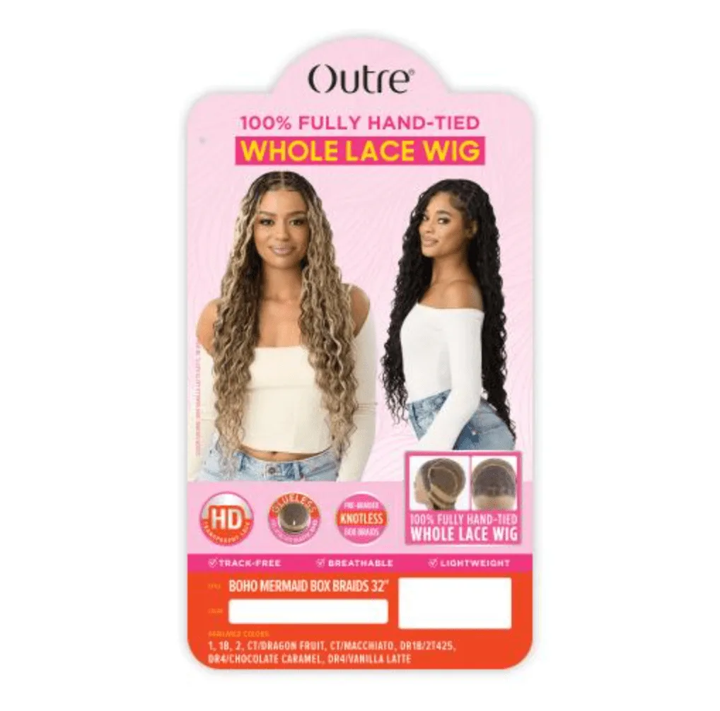 Outre Boho Glueless HD Lace Mermaid Box Braid Wig - 32" thumbnail 3