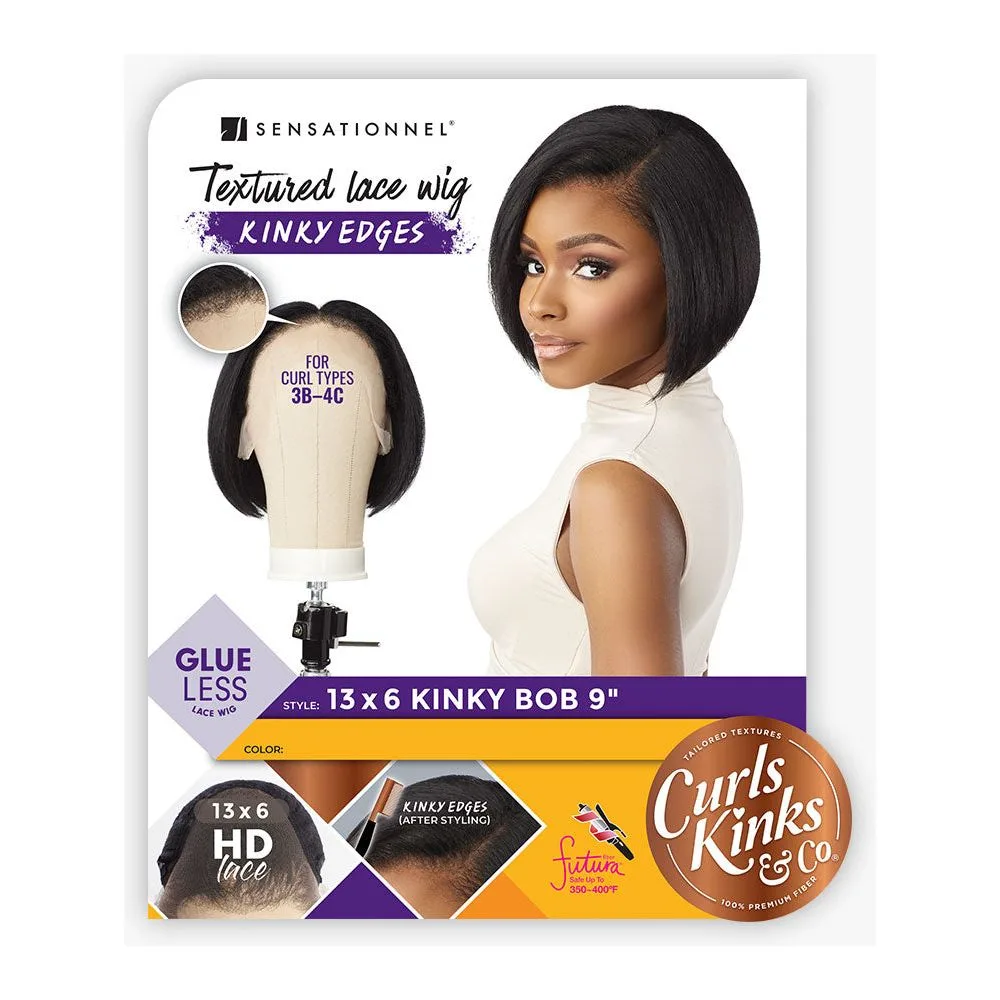 Sensationnel Kinky Edges 13x6 Synthetic HD Lace Front Wig - Kinky Bob 9" thumbnail 3