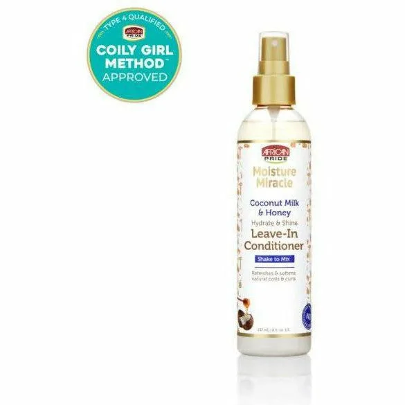 African Pride: Coconut Milk & Honey - Hydrate & Shine Leave-In Conditioner 8oz