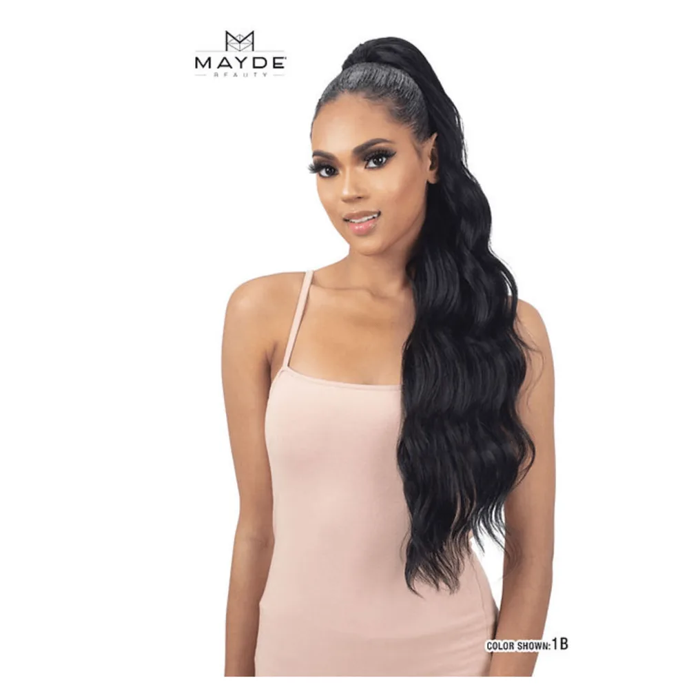 Mayde Beauty Synthetic Drawstring Ponytail – Bossy Doll 28” thumbnail 3