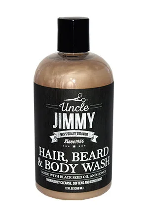 UNCLE JIMMY MEN HAIR, BEARD, BODY WASH 12oz