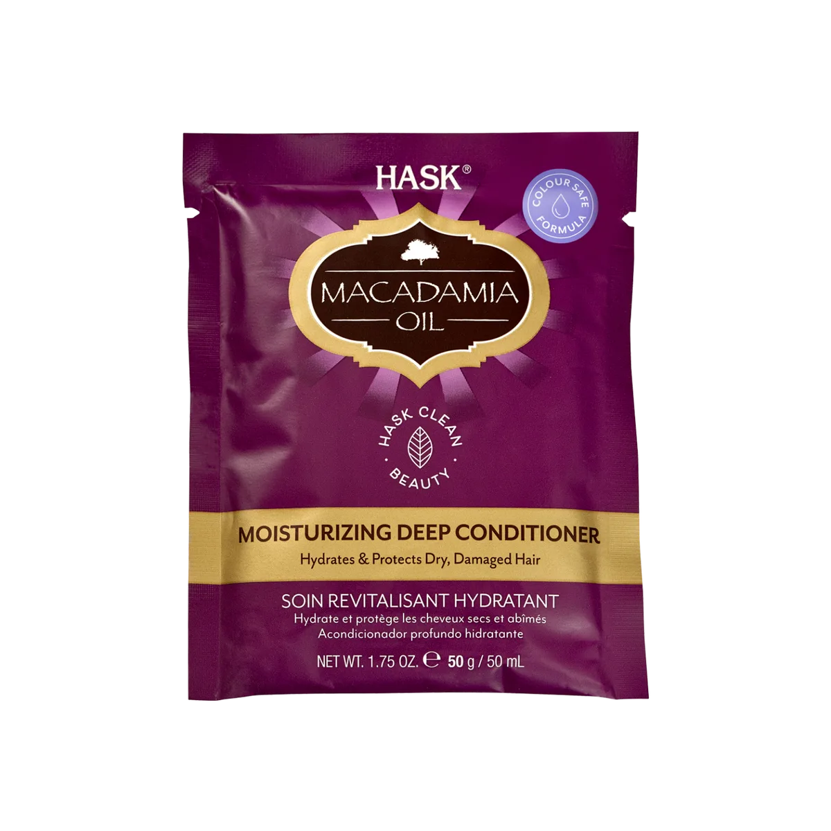 HASK Macadamia Moisturizing Deep Conditioner Packet, 1.75 Ounce Model #HK-33305B, UPC: 071164333051