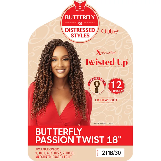 Outre: Xpression Twisted Up Butterfly Passion Twist 18" Crochet Braids thumbnail 4
