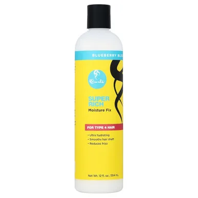 Curls Blueberry Bliss Super Rich Moisture Fix for Deep Hydration Softening and Frizz Control 12Oz (354ml)