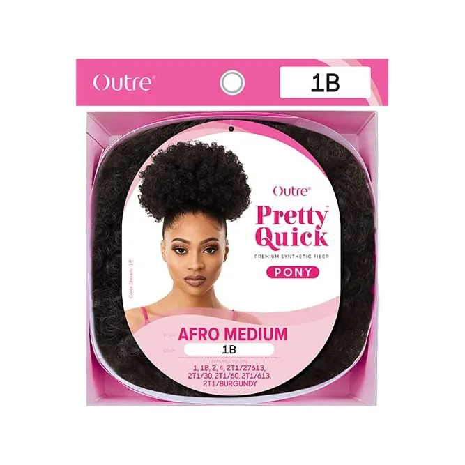 Outre Pretty Quick Drawstring Ponytail – Afro Medium thumbnail 4