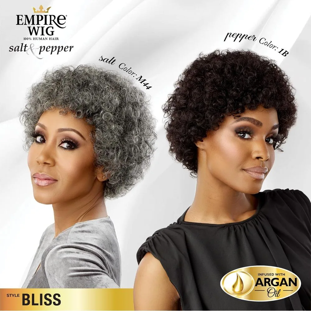 Sensationnel Empire Human Hair Wig Salt and Pepper - Bliss thumbnail 2
