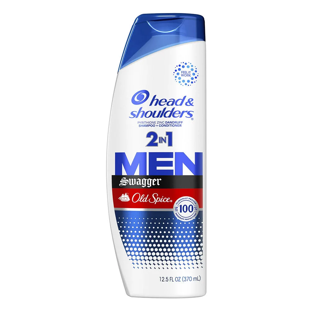 Head & Shoulders Mens 2 in 1 Dandruff Shampoo and Conditioner, Old Spice Swagger, 12.5 Oz