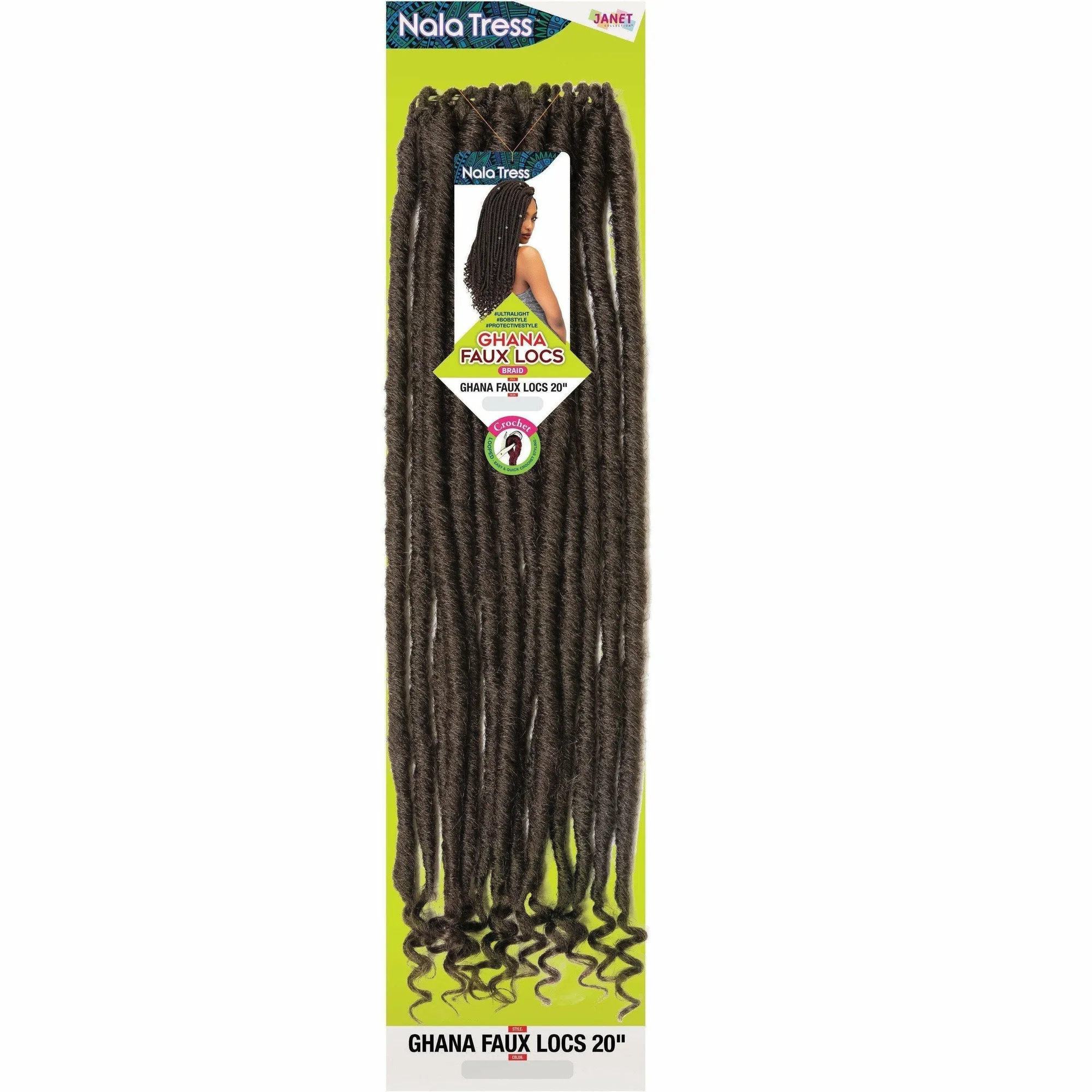 Janet Collection: Nala Tress Ghana Faux Locs 20" Crochet Braids thumbnail 6