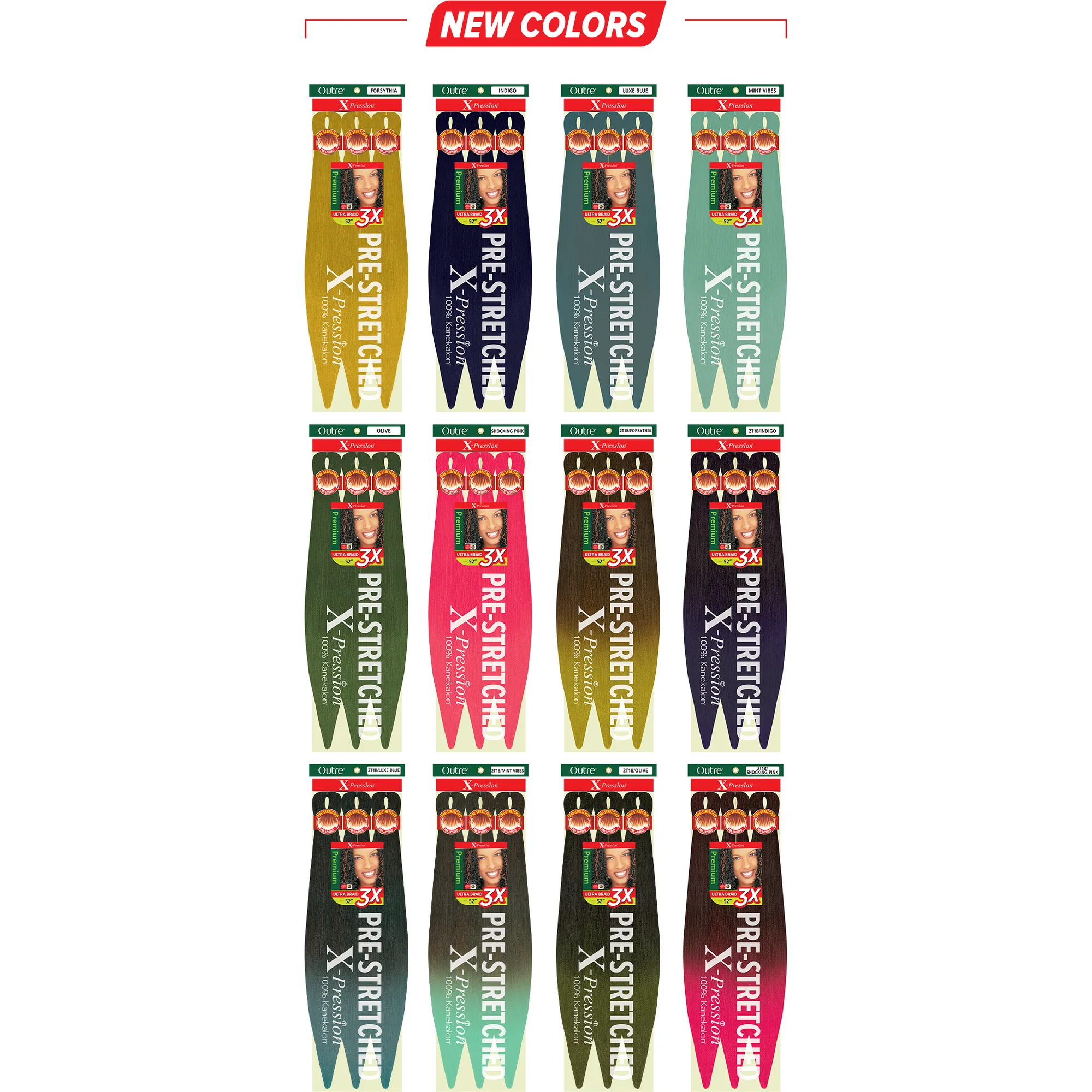 X-Pression: 3X Ultra Pre-Stretched Braid 52" thumbnail 44