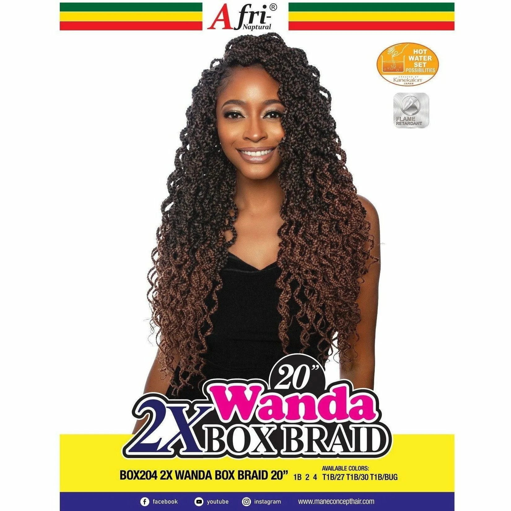 Afri Naptural: 2X Wanda Box Braid 20" (BOX204) - FINAL SALE thumbnail 2