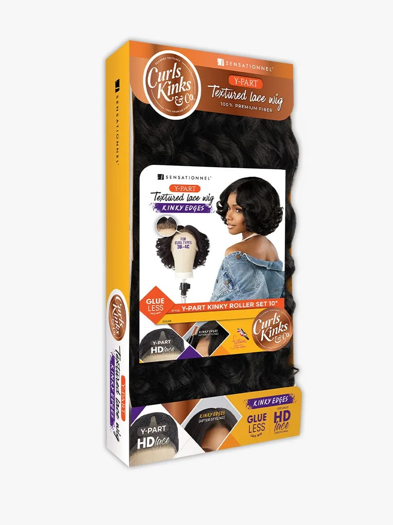 Sensationnel Kinky Edges Y-Part HD Lace Wig – Kinky Roller Set 10" thumbnail 7